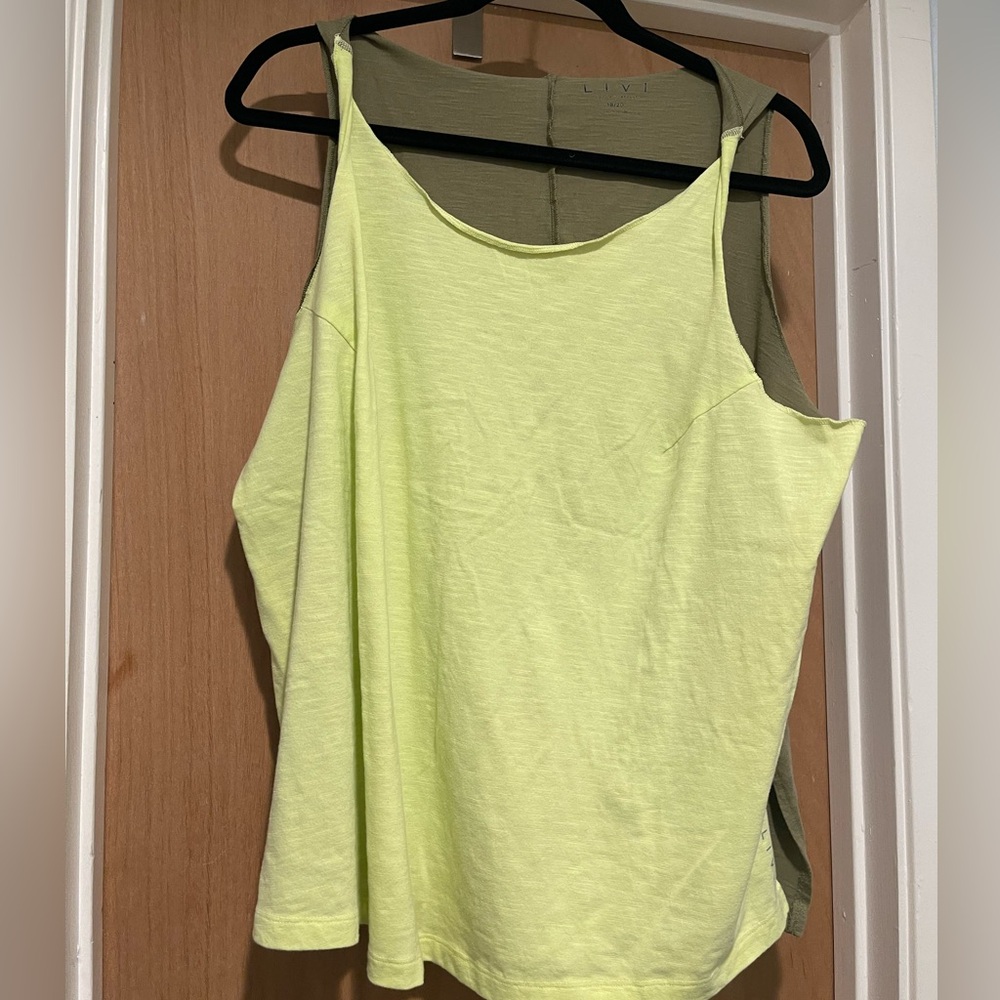 Lane Bryant Livi two tone tank NWOT